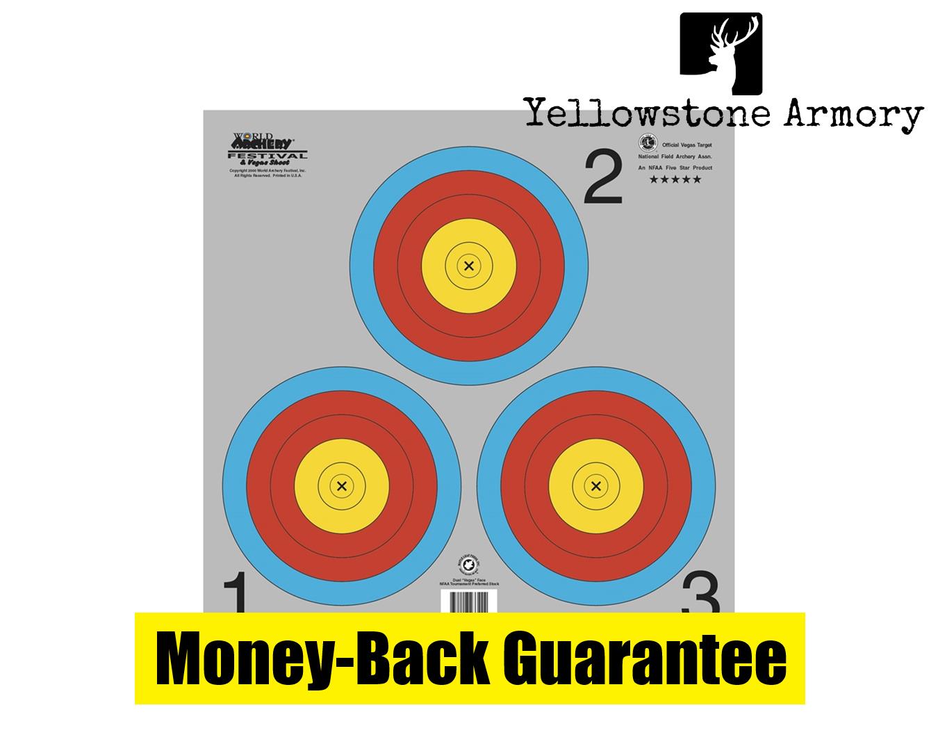 Maple Leaf Target Face NFAA Vegas 3-Spot 100 pk. TA3X40G - Shooting ...