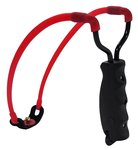 Picture of Marksman Marksman Traditional Slingshot Red Hyper-Velocity Band Black Molded Handle 3030