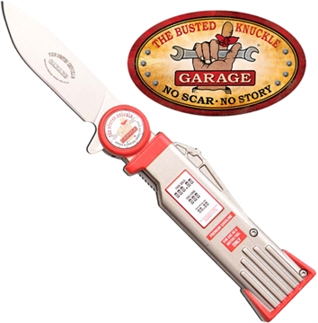 Picture of MC BUSTED KNUCKLE 3" DROP POINT FOLDER RED/SS BKGA001GRD