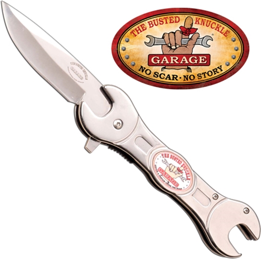 Picture of MC BUSTED KNUCKLE 3" DROP POINT STAINLESS/STAINLESS BKGA004P