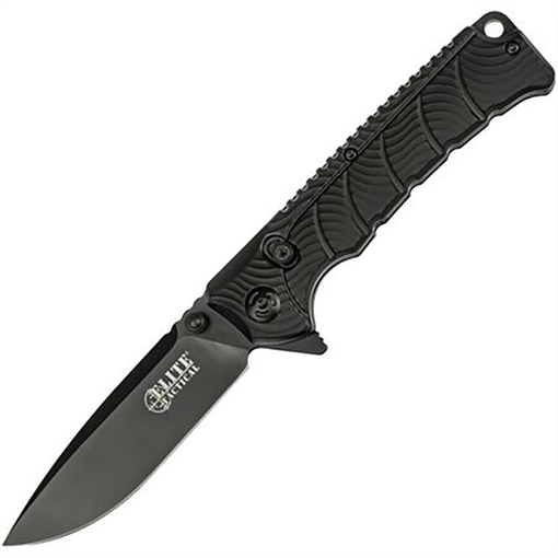 Picture of Master Cutlery Elite Tactical Backdraft Folding Knife 3 1/2" Blade Black ET-FDR011BK