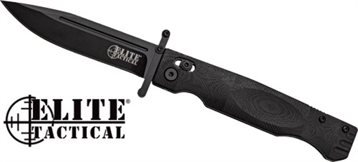 Picture of Master Cutlery Elite Tactical Guardsman Folding Knife 3 3/4" Blade Black ET-FDR012BK