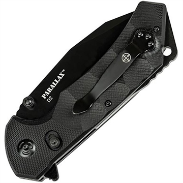 Picture of Master Cutlery Elite Tactical Parallax Manual Folding Knife 3 1/2" Blade Black ET-FDR005BK