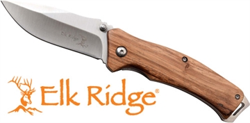 Picture of MC ELK RIDGE TRAVERSE 3.1" DROP POINT FLDR ZEBRA WOOD/SS ERA936ZW