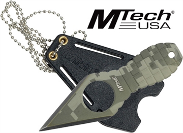 Picture of MC MTECH 2.25" SPEAR POINT NECK KNIFE W/SHEATH STONEWASH MT588DG