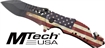 Picture of MC MTECH 3.75" DROP POINT FOLDER W/CUTTER US FLAG/SS MTA845F