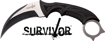 Picture of MC SURVIVOR 4" HAWKBILL BLADE W/SHEATH BLACK/STONEWASH SVFIX014CS