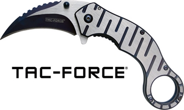 Picture of MC TAC-FORCE 2.5" HAWKBILL BLADE FOLDER GREY/BLACK TF952BL
