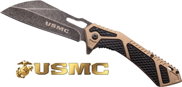 Picture of MASTER CUTLERY USMC 3.75" WHARNCLIFFE FOLDER BLACK/FDE MA1063GN