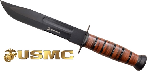 Picture of MASTER CUTLERY USMC 7" BOWIE BLADE W/ LEATHER SHEATH MT122MRCS