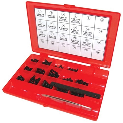 Picture of Lyman Master Gunsmith Hex Head Ring and Base Screw Kit Hardened Steel Universal Metal Handle 142 Pieces 03058