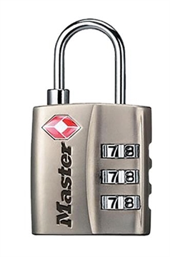Picture of Master Lock Combination Lock Resettable Open With Combination Nickel Steel 4680DNKL