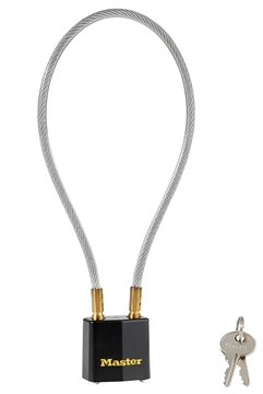 Picture of Master Lock Cable Lock Open With Key Black & Gold Steel 14" 99DSPT