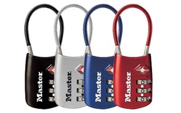 Picture of MasterLock One Flexible Combination Shackle Lock, Assorted Blue, Red, Silver or Black. 4688D