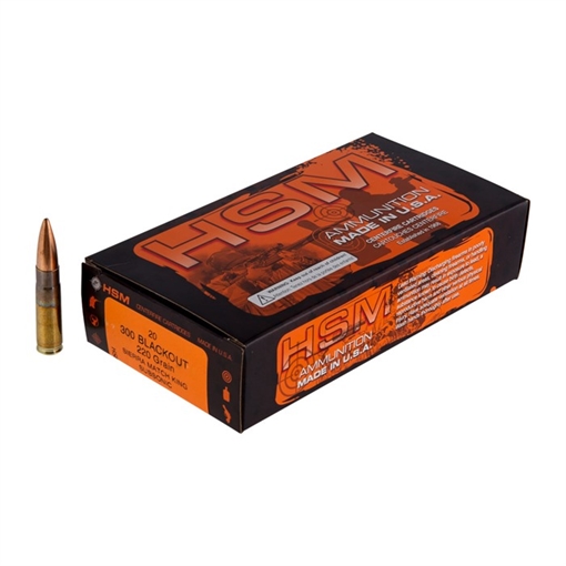 Picture of Hsm Ammunition 300 AAC BLACKOUT 220GR HOLLOW POINT BOAT TAIL 20/BOX HSM-300BLK-4-N