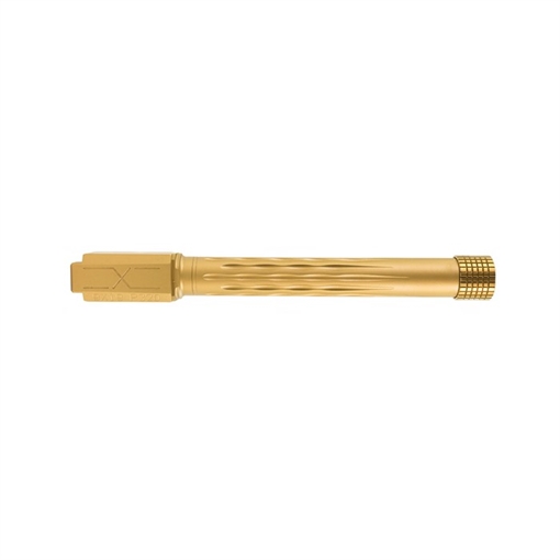 Picture of Faxon Firearms MATCH 9MM LUGER THREADED FLAME BBL FOR SIG SAUER P320FS GOLD 320B910NFLOQ-T-TiN