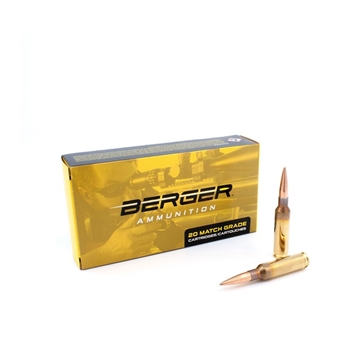 Picture of Berger Target Rigfle Ammunition 6.5 Creedmoor 144 gr LRHT 2830 fps 20/ct 31081