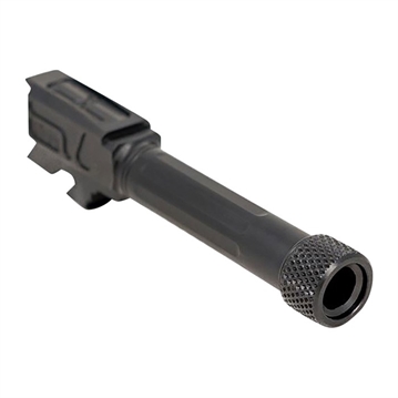 Picture of Faxon Firearms Match Series 9mm Luger Compatible w/Glock 43/43X, Black Nitride 416R Stainless Steel, Straight Fluted/Target Crown Barrel GB910N43SGQT