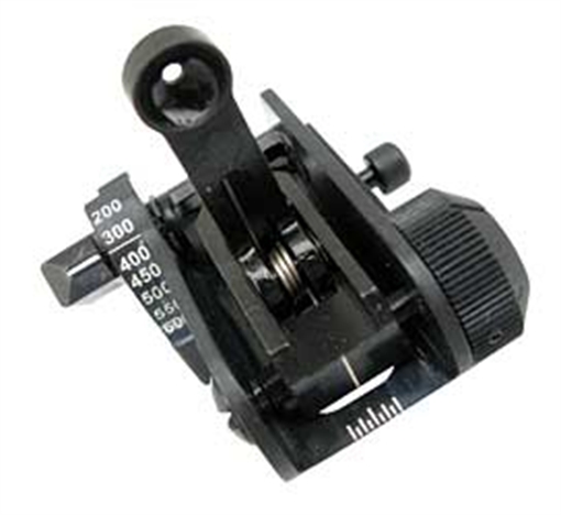 Picture of MaTech Solutions Sight, Fits Picatinny, Black, Rear, Ranging Aperture, Flip Up BUIS