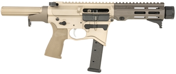 Picture of Maxim Defense CPS MD9 9mm Luger Caliber with 5.50" Barrel, Arid Brown Anodized Metal Finish, Black Maxim CQB Brace & Polymer Grip Right Hand MXM48173