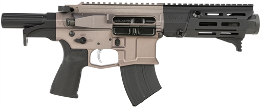 Picture of Maxim Defense Industries SPS 505 PDX, Semi-automatic Pistol, AR, 7.62X39, 5.5" Barrel, Anodized Finish, Urban Gray, M-Lok Compatible Handguard, HATEBRAKE Muzzle Brake, ALG Combat Trigger, SCW Pistol System, Manual Safety, 20Rounds, 1 Magazine MXM-50840 MXM50840