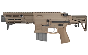 Picture of Maxim Defense Industries PDX, Semi-automatic SBR, 556NATO, 5.5" Barrel, Flat Dark Earth (Arid), Maxim Defense Hatebrake, SCW Stock System, ALG Combat Trigger, 30Rd MXM-47806
