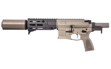 Picture of Maxim Defense Industries PDX-SD, Semi-automatic Rifle, SBR, 300 Blackout, 5.5" Threaded Barrel, Cerakote Finish, Arid (Flat Dark Earth), 30 Rounds, 1 Magazine, Includes DSX Suppressor MXM-47769