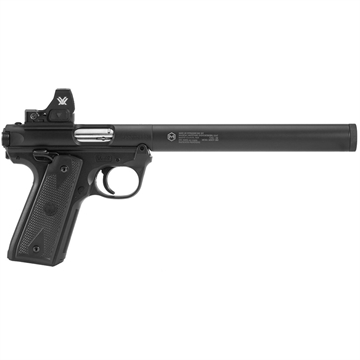 Picture of MAXIM DEFENSE INDUSTRIES LLC RUGER MARK IV SUPPRESSED PISTOL W/VORTEX OPTIC 22LR 3.75IN BARREL SUPPRESOR 7.25IN TOTAL LENGTH 12.6IN 10RD BLACK MXM-49106 MXM-49106