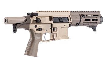 Picture of Maxim Defense Industries SPS 505 PDX, Semi-automatic Pistol, AR, 300BLK, 5.5" Barrel, Anodized Finish, Flat Dark Earth (Arid), M-Lok Compatible Handguard, HATEBRAKE Muzzle Brake, ALG Combat Trigger, SCW Pistol System, Manual Safety, 20 Rounds, 1 Magazine MXM-50822 MXM50822