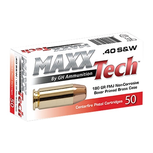 Picture of Maxx Tech 40 S&W 180GR FULL METAL JACKET 50/BOX PTGB40B