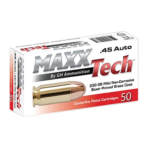 Picture of Maxx Tech 45 ACP 230GR FULL METAL JACKET 50/BOX PTGB45B