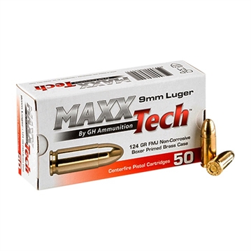 Picture of Maxx Tech 9MM LUGER 124GR FULL METAL JACKET 50/BOX PTGB9124B