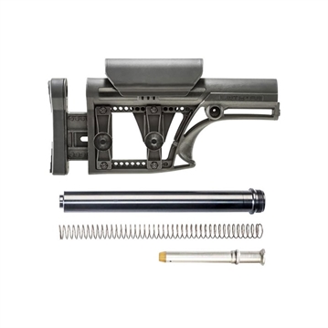 Picture of Luth-AR MBA-1 Stock With Buffer Assembly, A2 Extension Tube, Standard Buffer, .223 Buffer Spring, Adjustable Cheek Piece and Length of Pull, Black MBA-1K