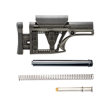 Picture of Luth-AR MBA-1 Stock With Buffer Assembly, A2 Extension Tube, Standard Buffer, .308 Buffer Spring, Adjustable Cheek Piece and Length of Pull, Black MBA-1K308