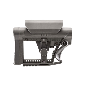 Picture of Luth-AR MBA-4 Carbine Stock with Cheek Riser, Fits AR-15 & AR-10 Commercial and Mil-Spec Dia Buffer Tubes, Black MBA-4-CHP