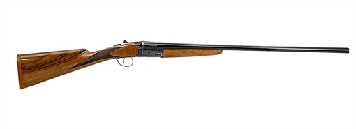 Picture of McCoy 200A Side-By-Side 12 Gauge Break Open 3" 2rd 28" Blued Chrome Lined Barre, Color Case Hardened Steel Receiver, Grade IV Gloss Oil Turkish Walnut Wood Fixed Stock MC200A12