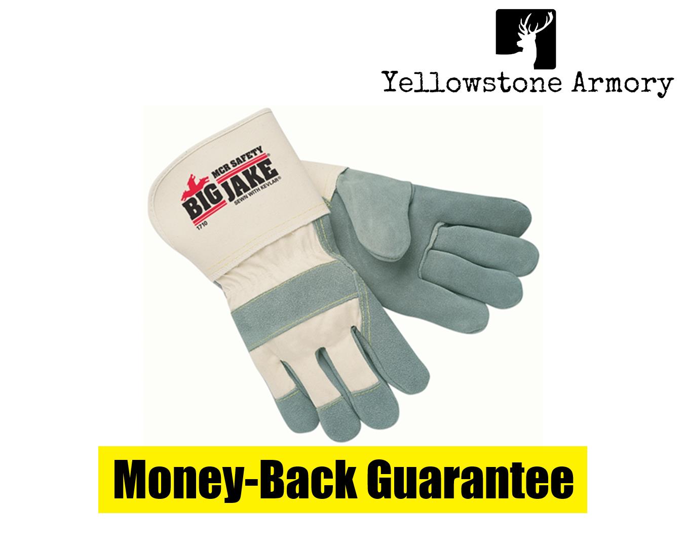 MCR Safety Big Jake Leather Palm, Gauntlet W/Kevlar 1710XL-img-0