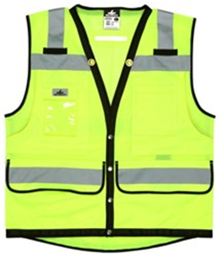 Picture of MCR Safety Class 2 Lime Premium Surveyor Safety Ves VSURVMLBL