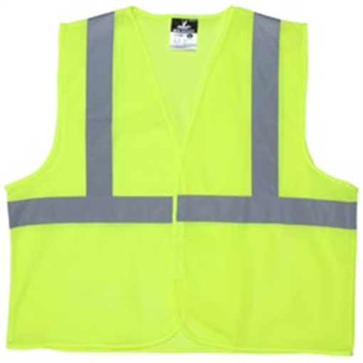 Picture of MCR Safety Class 2 Mesh Lime Safety Vest V2CL2MLXL