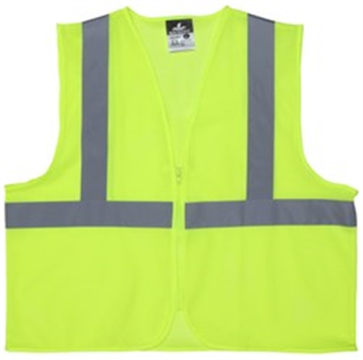 Picture of MCR Safety Class 2 Mesh Lime Safety Vest V2CL2MLZXL