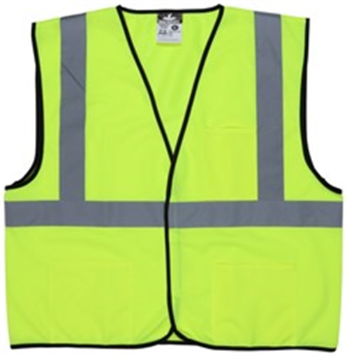 Picture of MCR Safety Class 2 Solid Lime Safety Vest VCL2SLX2