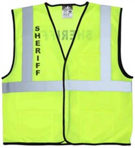 Picture of MCR Safety Hi Vis Reflective Lime Safety Vest VCL2MLSHFX2