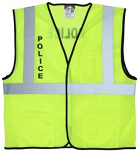 Picture of MCR Safety Luminator Series Hi-Vis Reflective Lime Safety Vest VCL2MLPLCM