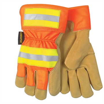 Picture of MCR Safety Reflective Pig Leather Palm, Orange 19251L