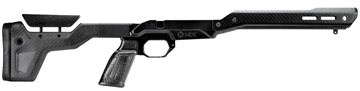 Picture of MDT HNT-26, Rifle Chassis, Matte Finish, Black w/Carbon Fiber, Folding Stock, ARCA Forend, Fits Remington 700 Long Action 106131-BCF 106131BCF