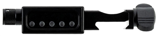Picture of Mdt Sporting Goods Inc LRA Send iT Electronic Level Picatinny Rail Attachment, Black Aluminum, 5 Color LEDs, Adj. Brightness, Weather Resistant 107202BLK