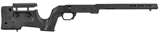 Picture of Mdt Sporting Goods Inc XRS Chassis Black Aluminum Core with Polymer Panels, Adj. Cheekrest, M-LOK Forend, Interchangeable Grips, AICS Mag Compatible, Fits Short Action Tikka T3 104689BLK