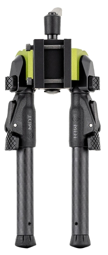 Picture of Mdt Sporting Goods Inc GRND-POD Green/Black 4.50"-9" Carbon Fiber/Aluminum, Adj. Throw Lever, 4 Leg Postitions, Fits ARCA Rail & RRS Dovetail 105561GRN
