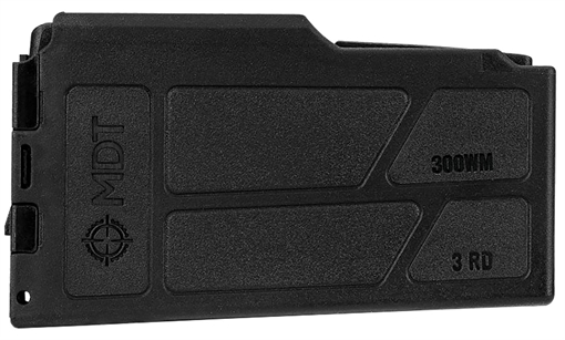 Picture of MDT Magazine, 300 Winchester Magnum, 3 Rounds, Fits Long Action 3.850" AICS Pattern, Polymer Construction, Black 106256-BLK 106256BLK