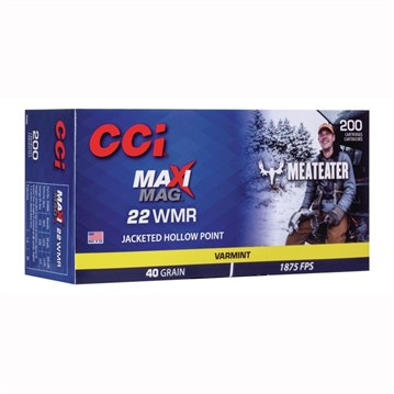 Picture of Cci 22 WMR 40GR JACKETED HOLLOW POINT 200/BOX 958ME
